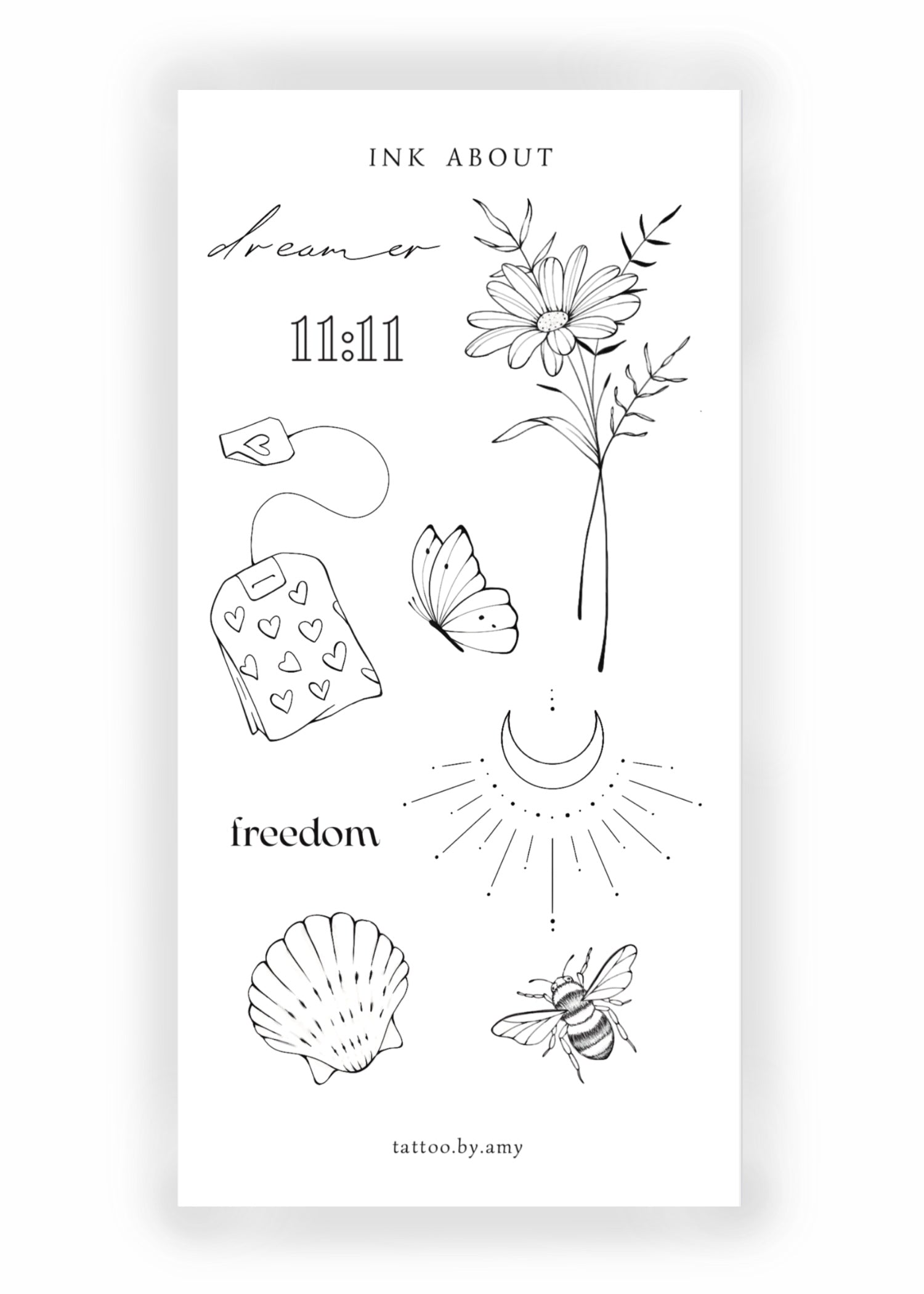 Seashell Set | Tattoo Sticker