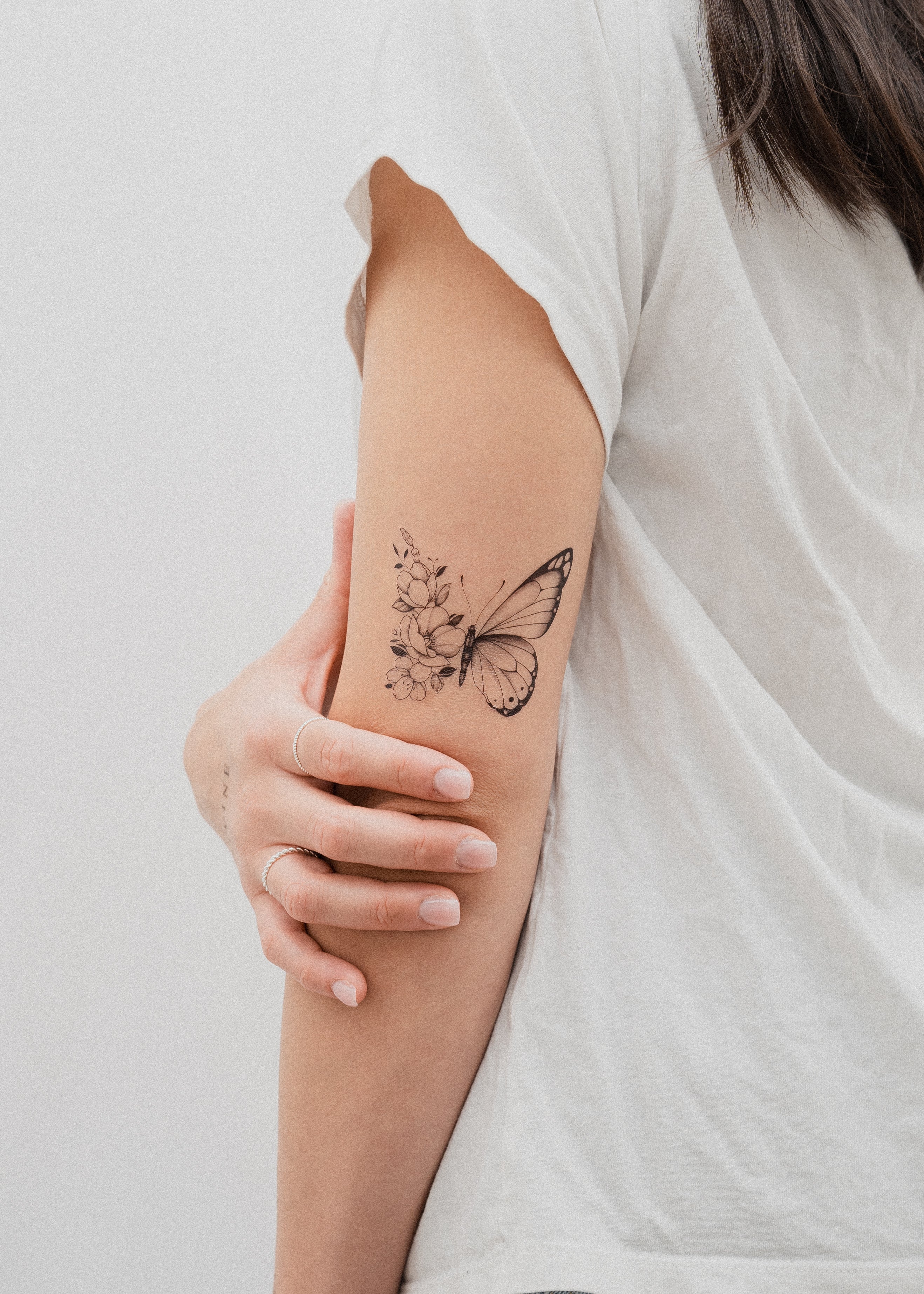 Floral Butterfly Set | Tattoo Sticker