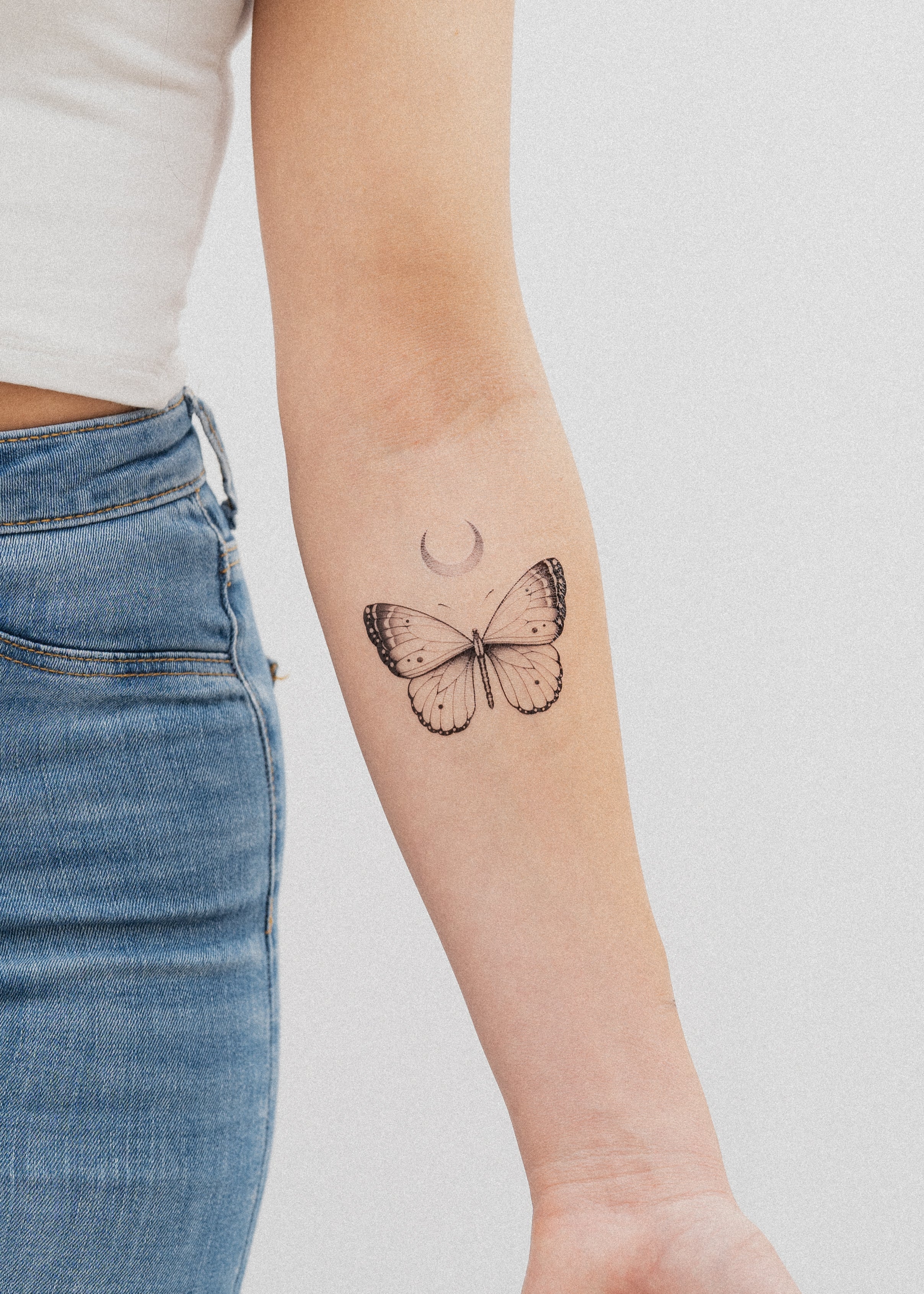 Moon Butterfly Set | Tattoo Sticker