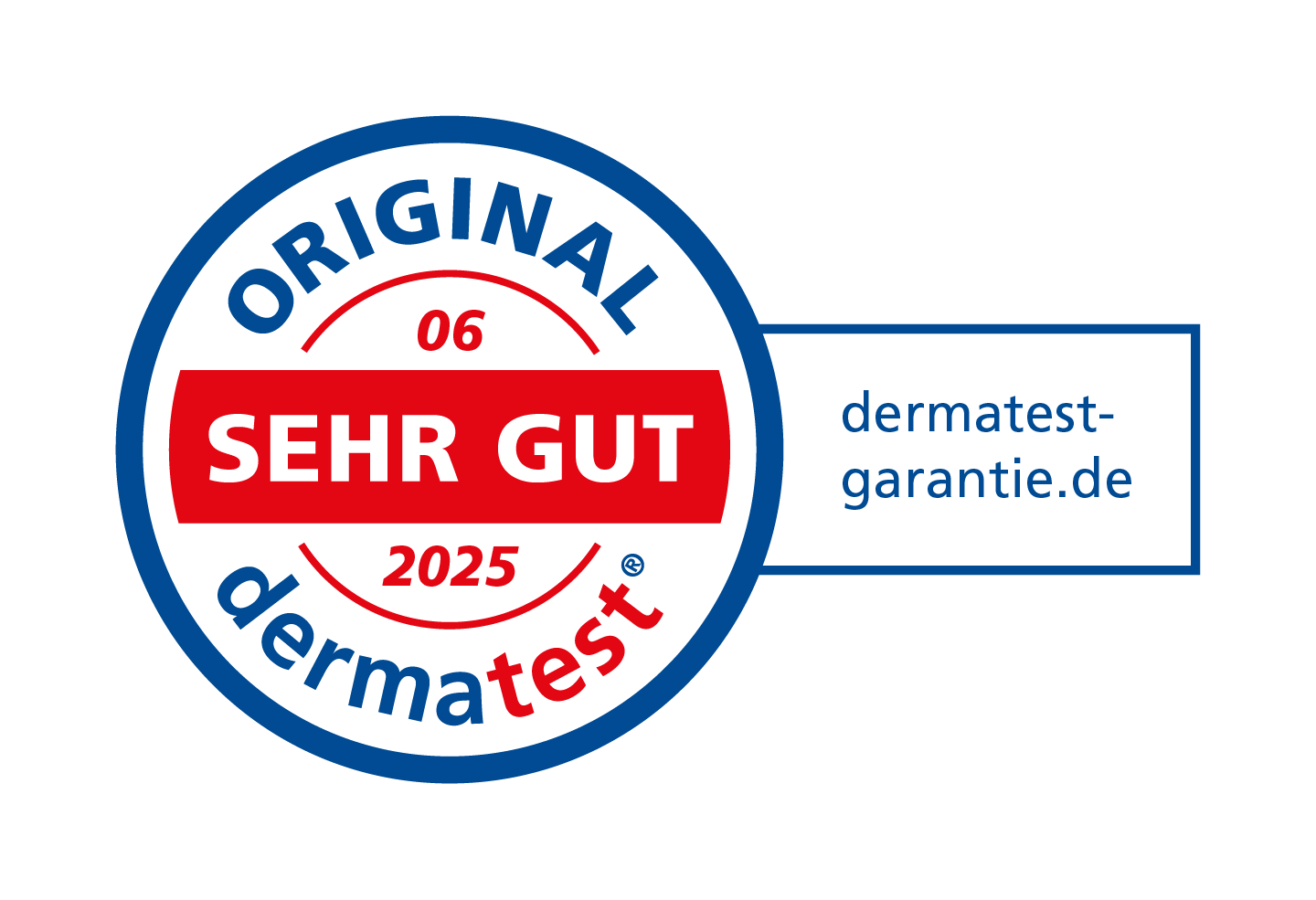 Dermatest Siegel: dermatologisch getestet
